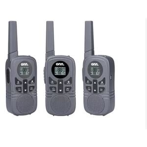 Onn. 100111927 23 mile Walkie Talkie 3 pack with Two Way Radios, LED Light,